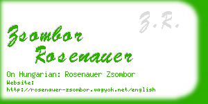 zsombor rosenauer business card